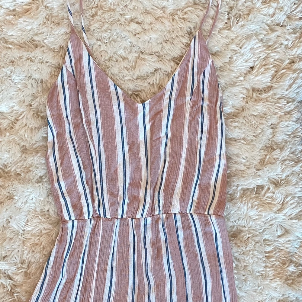 Pink Slit Open Leg Jumpsuit